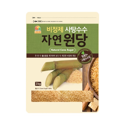 [오양식품] 자연원당사탕수수 3kg